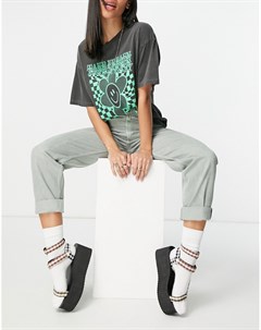 Свободные шалфейно зеленые джинсы в винтажном стиле с завышенной талией Asos design