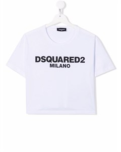 Укороченная футболка с логотипом Dsquared2 kids
