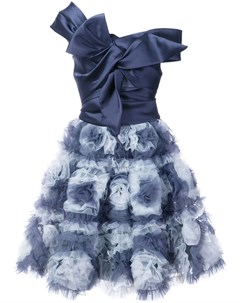 Расклешенное платье с цветочной юбкой Marchesa notte