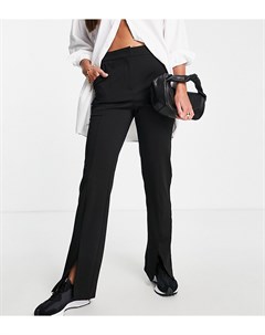 Черные брюки с широкими штанинами из смесовых переработанных материалов с разрезами Vero moda tall