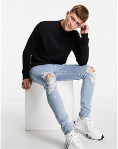 Черная свободная водолазка Essentials Jack & jones