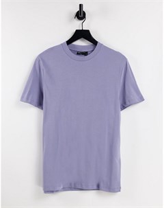 Фиолетовая выбеленная футболка из органического хлопка с круглым вырезом Asos design