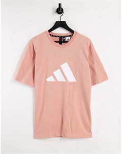 Розовая футболка с крупным логотипом adidas Training Adidas performance