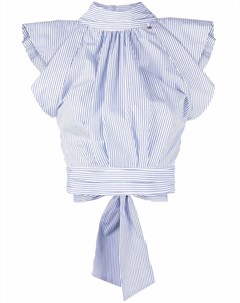 Полосатая блузка с оборками Elisabetta franchi