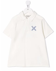 Рубашка поло из органического хлопка с логотипом Kenzo kids