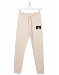 Спортивные брюки из органического хлопка с логотипом Calvin klein kids