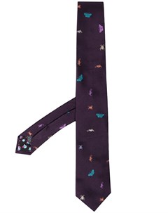 Шелковый галстук с вышивкой Insect Paul smith