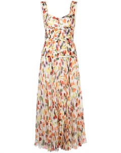 Плиссированное платье макси с цветочным принтом Jason wu collection