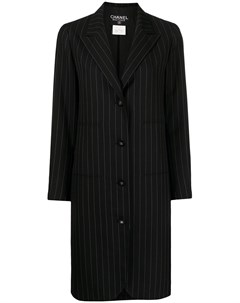 Однобортное пальто 1996 го года в полоску Chanel pre-owned