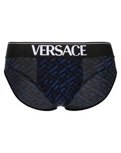 Трусы брифы с вышитым логотипом Versace