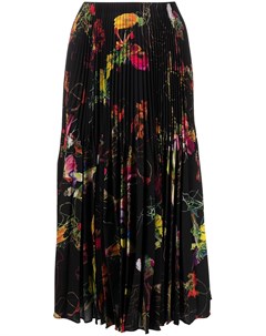Плиссированная юбка миди с цветочным принтом Jason wu collection