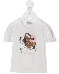 Футболка с принтом Jumping Leopard Kenzo kids