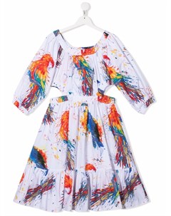 Расклешенное платье с принтом Msgm kids