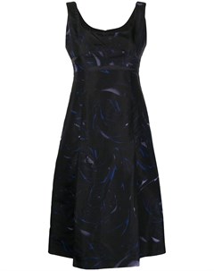 Шелковое платье миди pre owned с абстрактным принтом Céline pre-owned
