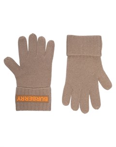 Кашемировые перчатки с логотипом Burberry