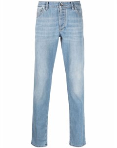 Узкие джинсы с эффектом потертости Brunello cucinelli