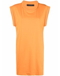 Платье футболка с отделкой в рубчик Federica tosi