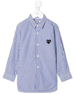 Рубашка в тонкую полоску с логотипом Comme des garcons play