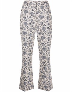 Укороченные брюки с цветочным принтом Pinko