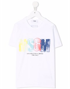 Футболка с логотипом Msgm kids