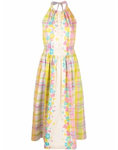 Платье с вырезом халтер и цветочным узором Boutique moschino