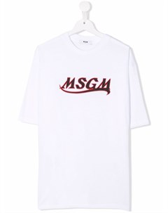 Футболка с логотипом Msgm kids