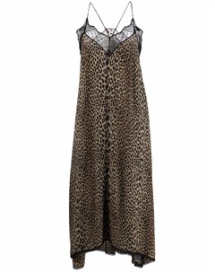 Платье с леопардовым принтом и кружевом Zadig&voltaire