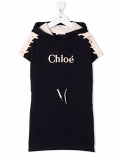 Платье худи с логотипом Chloé kids