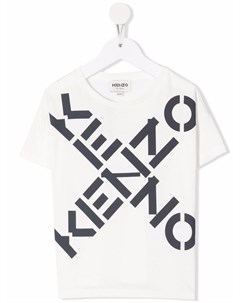 Футболка из органического хлопка с логотипом Kenzo kids