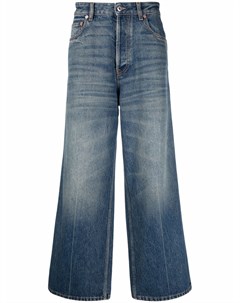 Широкие джинсы с эффектом потертости Valentino