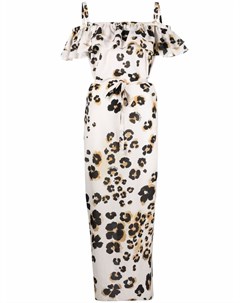 Длинное платье с леопардовым принтом Boutique moschino