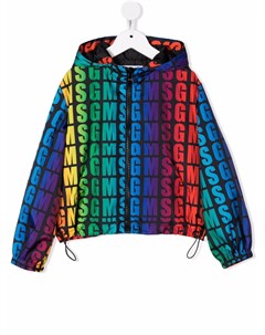 Куртка с капюшоном и логотипом Msgm kids