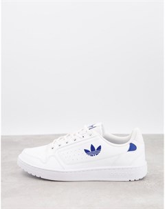 Белые кроссовки с синим логотипом NY 90 Adidas originals