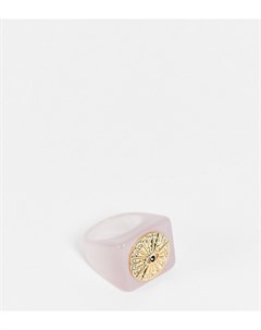 Массивное кольцо из смолы цвета лунного камня с дизайном в виде глаза DesignB Curve Designb london curve