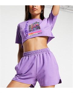Фиолетовые трикотажные шорты от комплекта Asyou