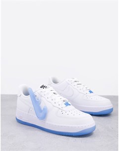 Белые меняющие цвет кроссовки с синей отделкой Air Force 1 LX Nike