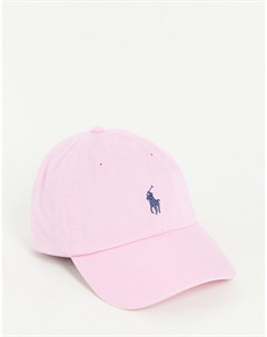 Розовая кепка с логотипом в виде пони Polo ralph lauren