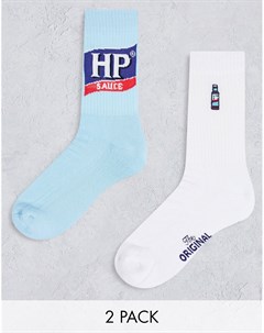 Белые носки с принтом Heinz HP Sauce Asos design