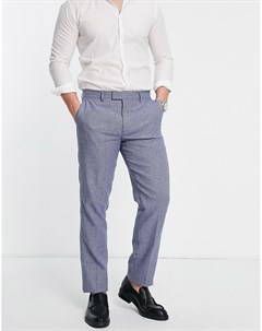 Костюмные брюки узкого кроя в мелкий ромбик с накладным карманом Birdseye Harry brown