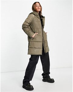 Удлиненное дутое пальто цвета хаки Vero moda