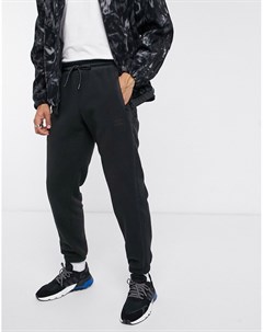 Черные флисовые джоггеры со светоотражающей отделкой Adidas originals