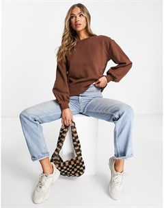 Шоколадно коричневый oversized свитер Dixie Threadbare