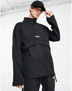 Черный одевающийся через голову свитшот со вставкой из контрастного материала RYV Adidas originals
