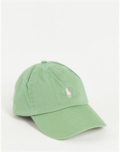 Зеленая кепка с логотипом Polo ralph lauren