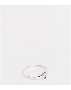 Кольцо из стерлингового серебра с искусственным аметистом для рожденных в феврале Kingsley ryan curve