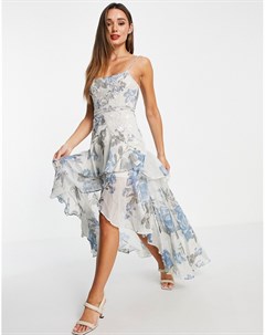 Мягкое платье макси с цветочным принтом Asos design