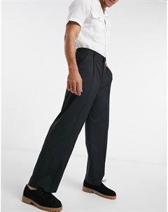 Черные брюки с широкими штанинами Asos design