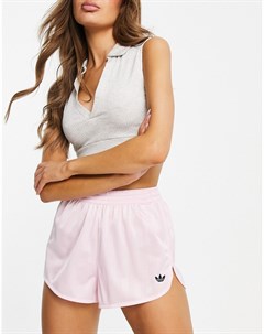 Розовые шорты в полоску Adidas originals