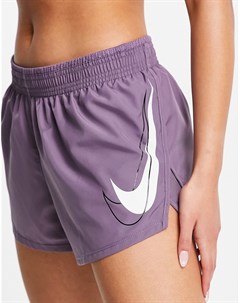 Фиолетовые шорты с логотипом галочкой Dri FIT Nike running