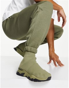 Шалфейно зеленые трикотажные кроссовки носки Asos design